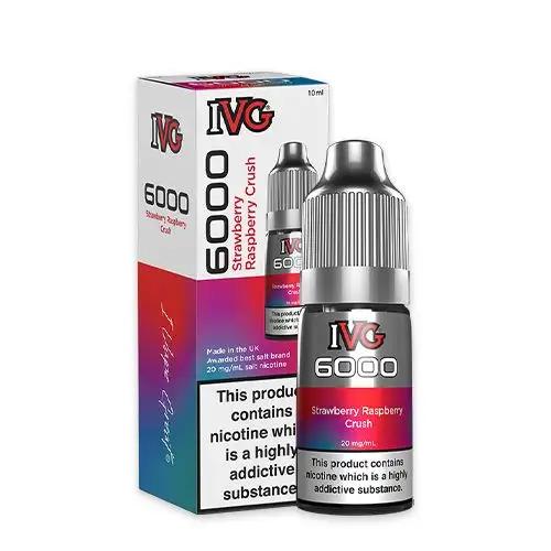 Product Image of Strawberry Raspberry Crush Nic Salt E-Liquid by IVG 6000 Bar Salts 10ml